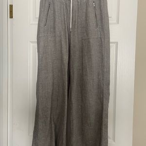ATHLETA Cabo Linen Wide Leg Pant Women’s Size 6 Gray